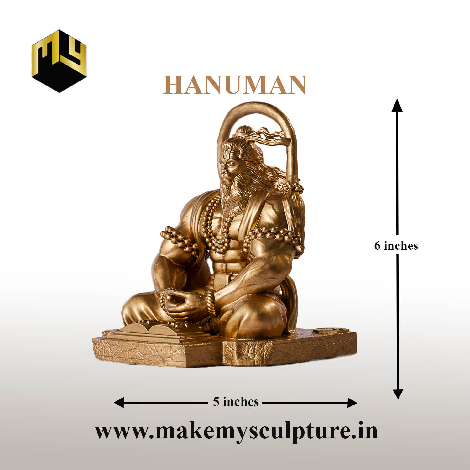 Meditating Hanuman Statue - Image 3
