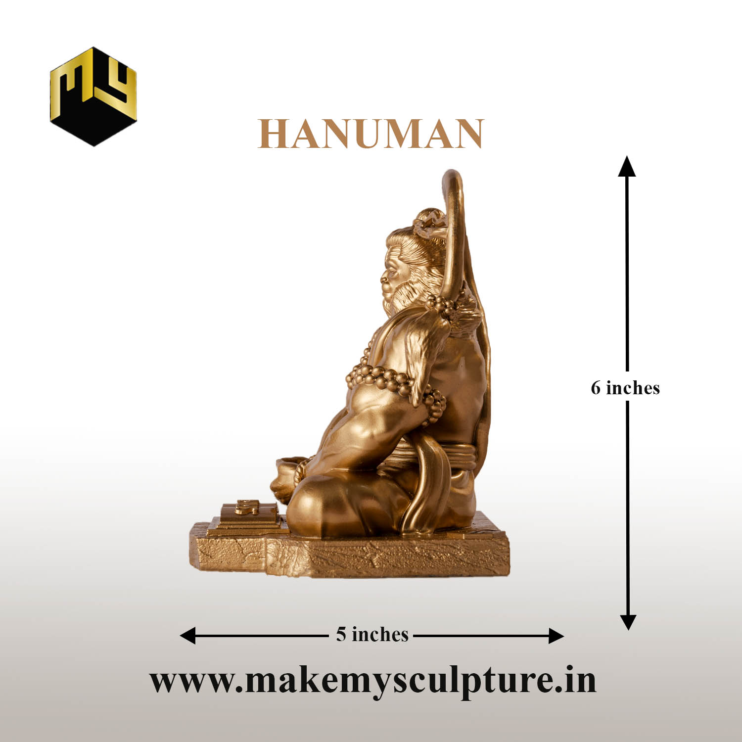 Meditating Hanuman Statue - Image 4